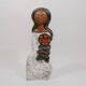 Sculpture de femme en céramique artisanale par Rogier Vandeweghe pour Perignem, années 1960