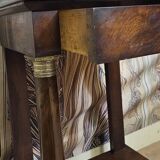 Console / Side table in mahogany and marble – Empire period, 19th century