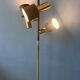 Vintage Dijkstra Space Age floor lamp, brown and chrome floor light