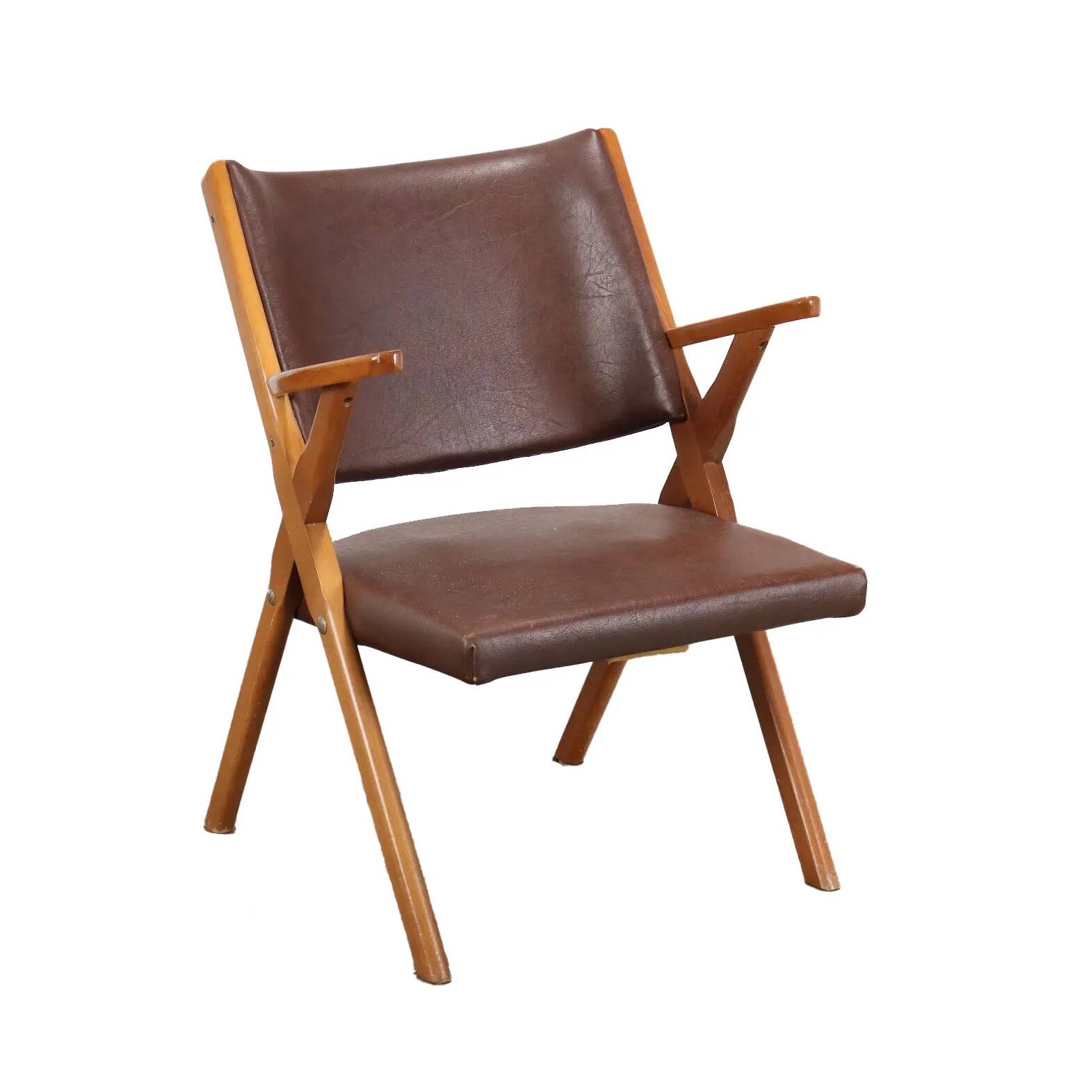 Armchair in faux leather Italy 1960s