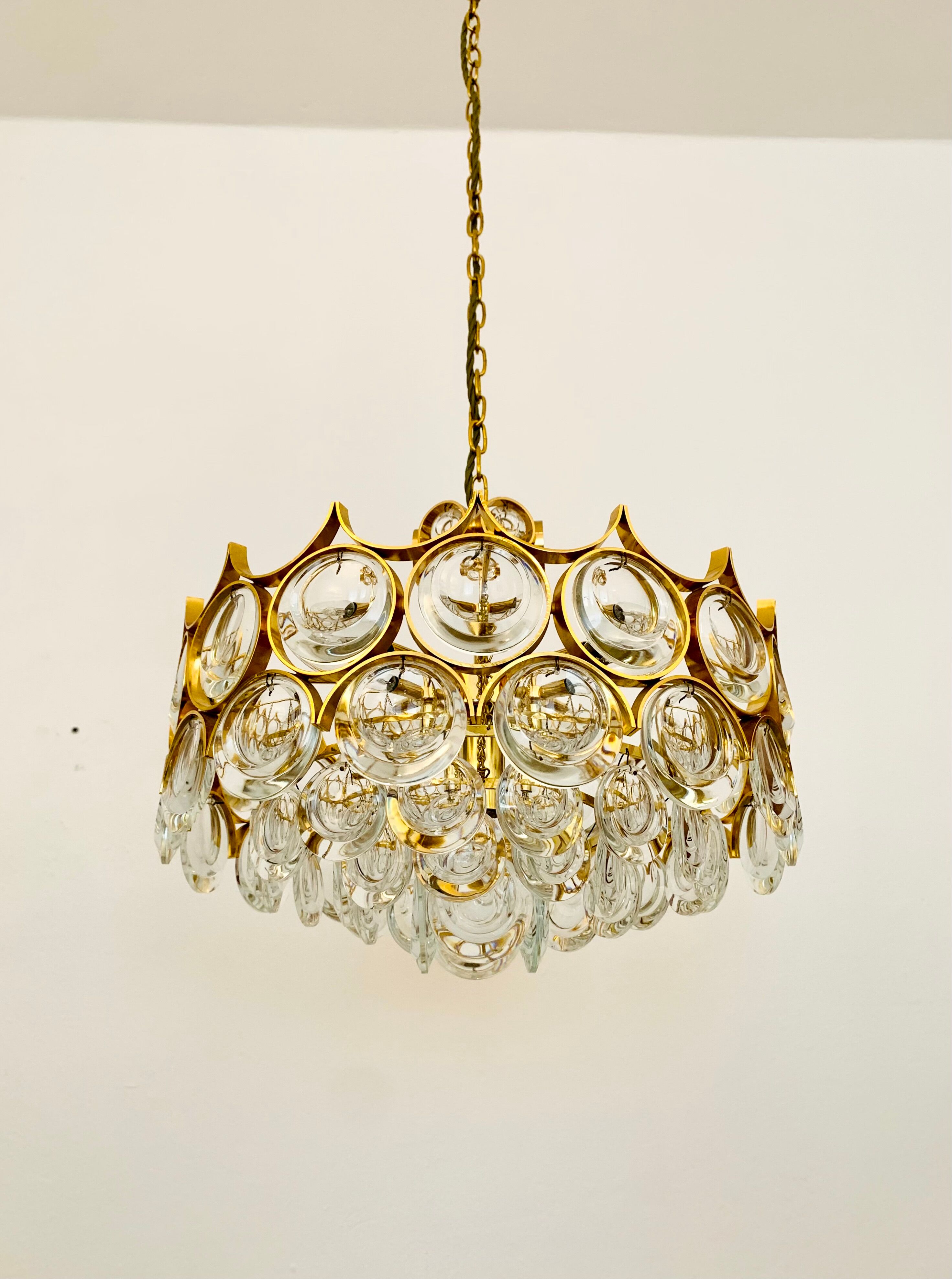 Chandelier en verre cristal par Palwa
