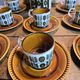 Boch la louvière – delta noix coffee service 1966 – vintage 25 pieces
