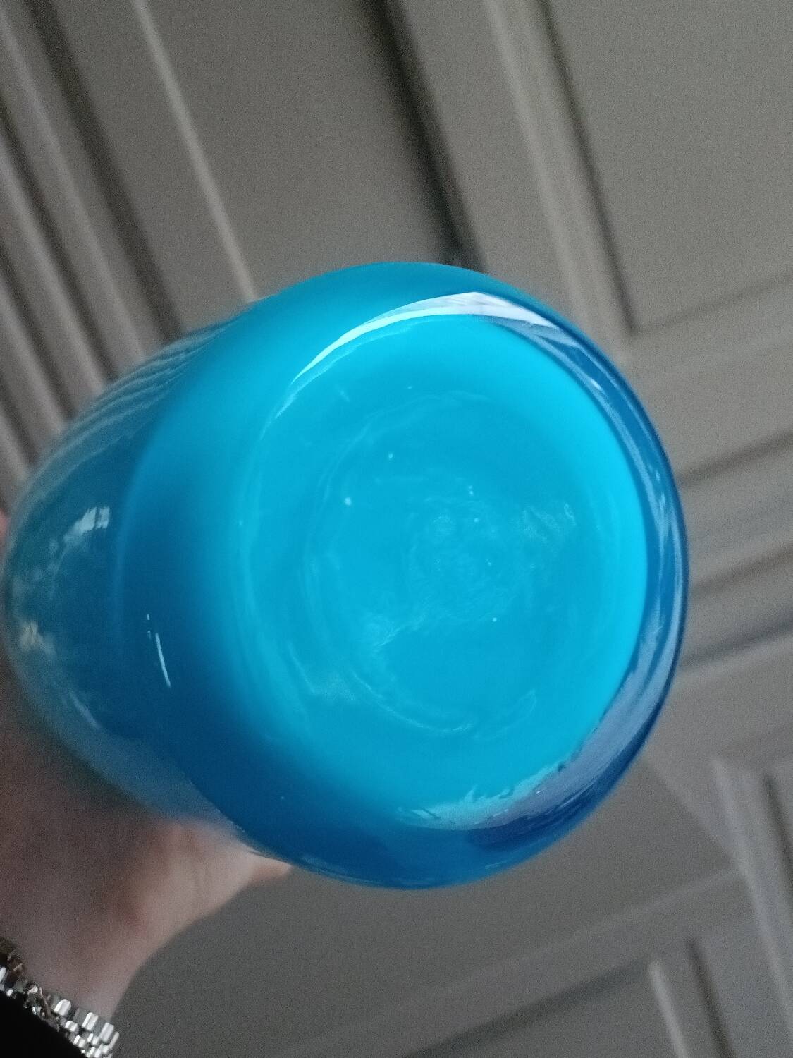 Blue opaline glass vase/soliflore