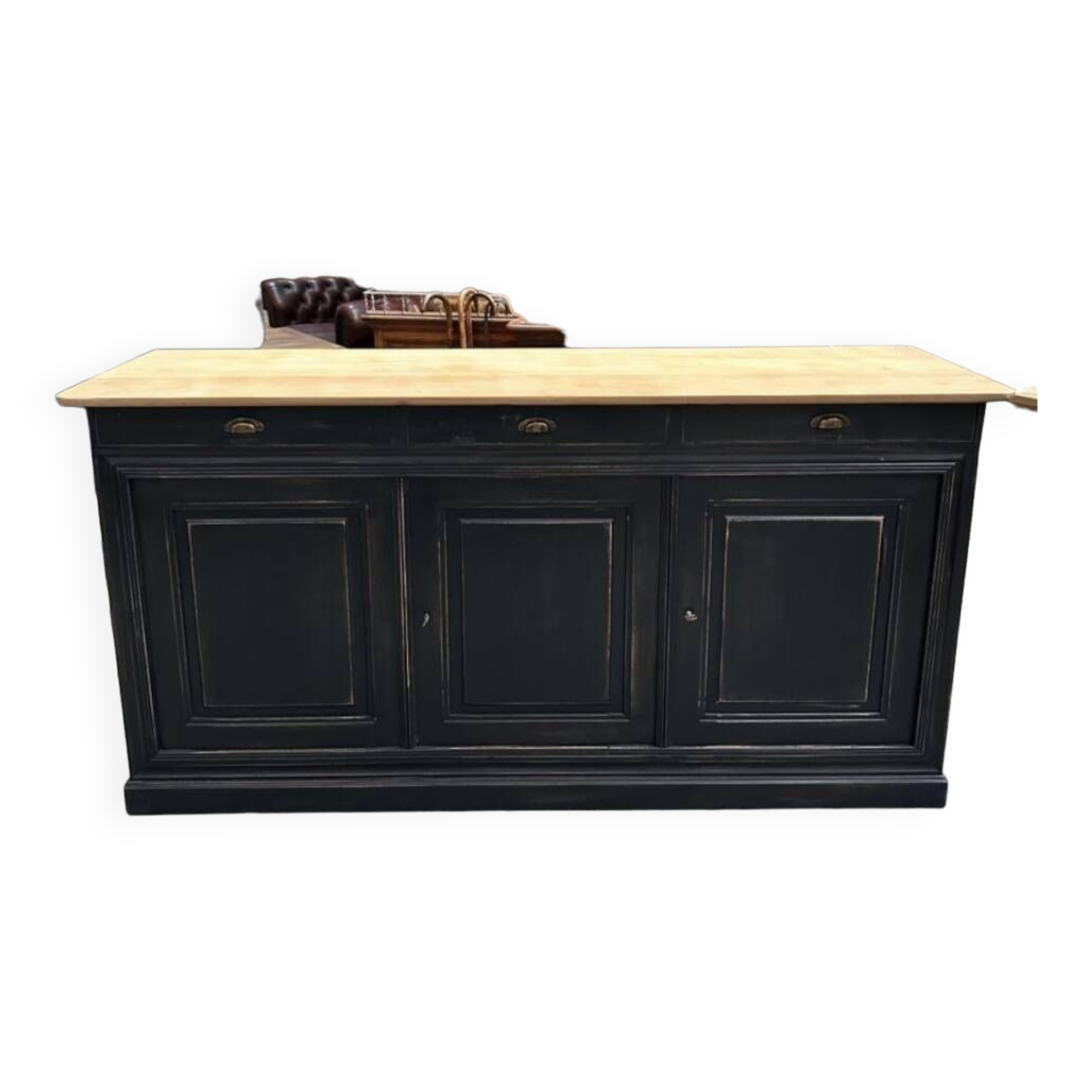 Patinated 3-door sideboard