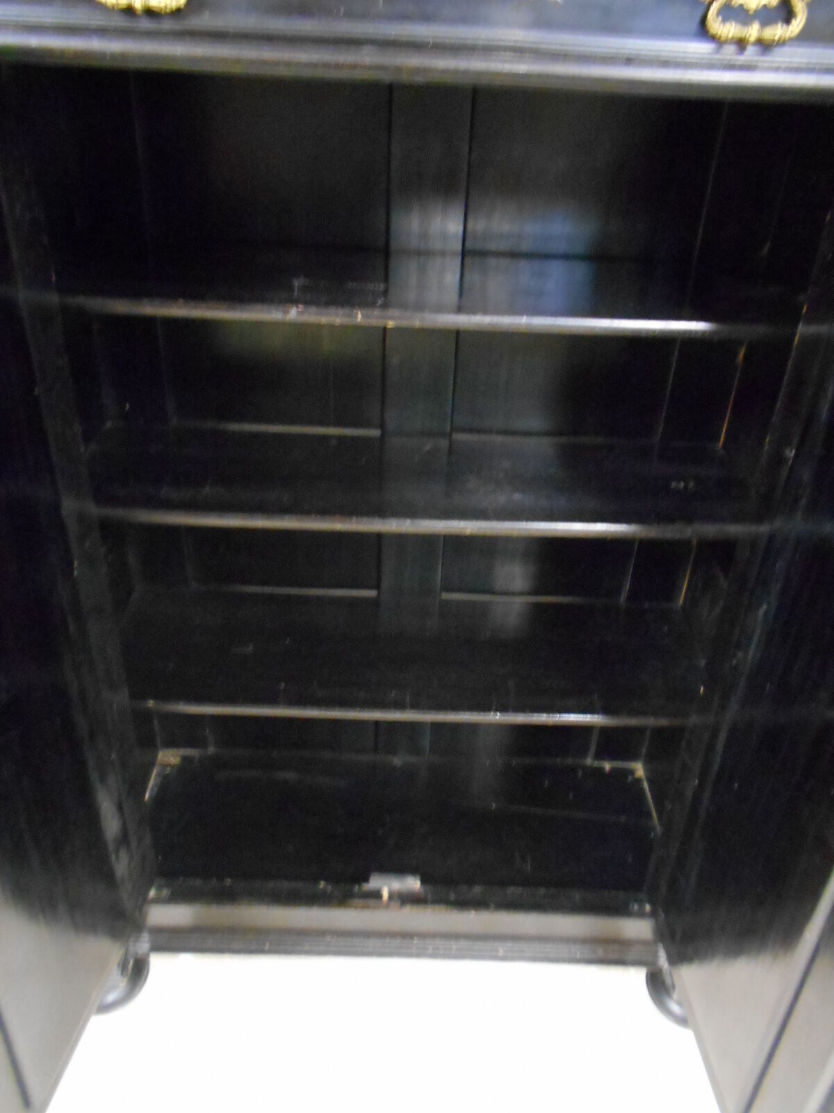 Blackened wooden buffet