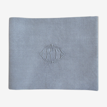 grey damask napkin monogrammed RT