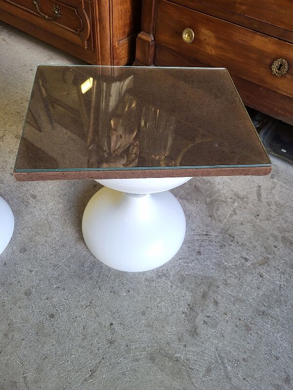 Pair of sgabello stools americano rises in bedside table