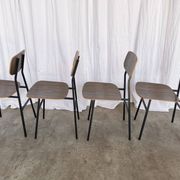 Vintage Industrial School Chairs - STOL Kamnik - 70s Yugoslavia - Set of 4