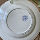 Assiette décor floral bleu KG Luneville