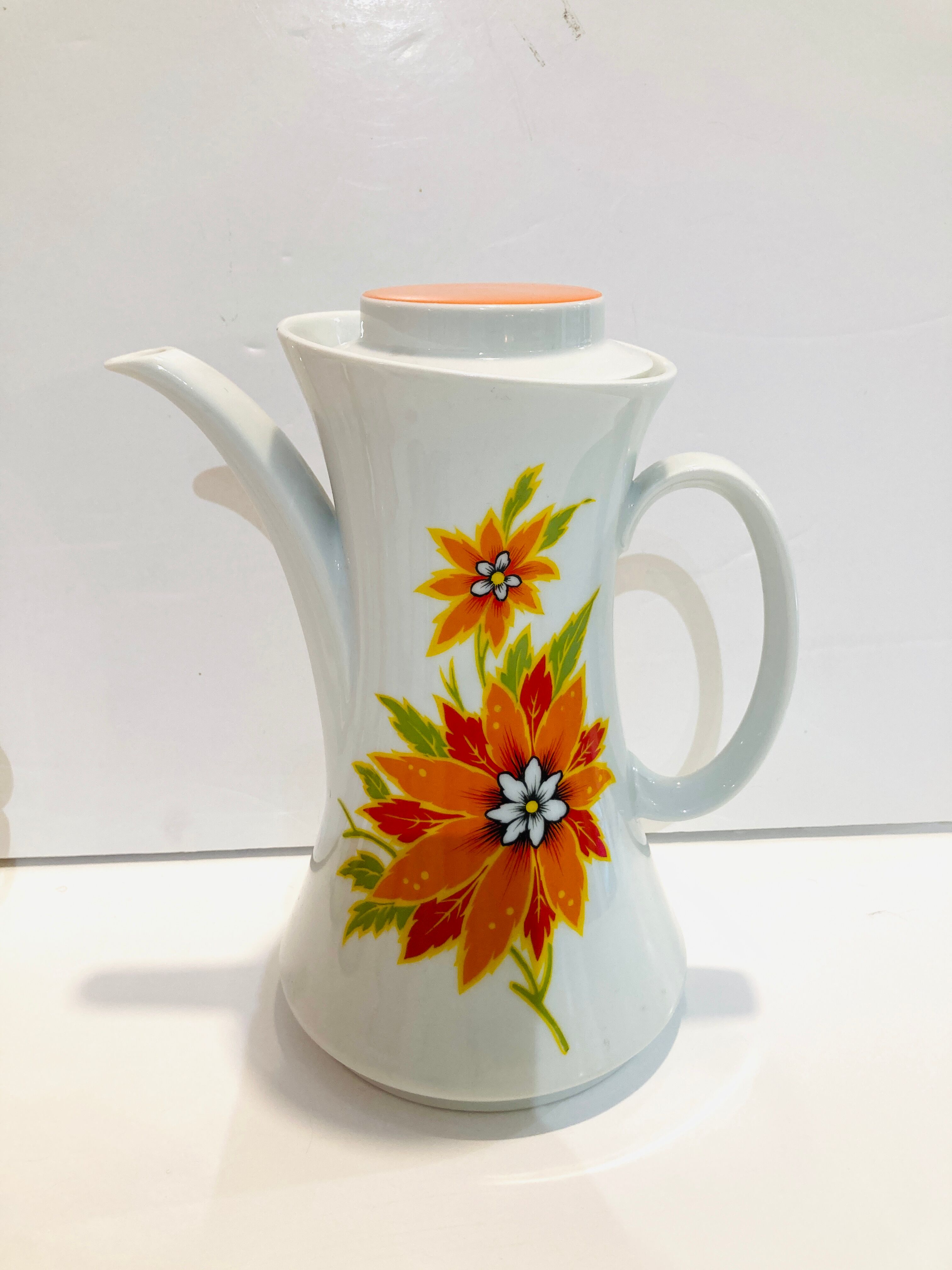 Teapot set & 8 cups 70s winterling schwarzenback bavaria germany-retro-kitchen -vintage