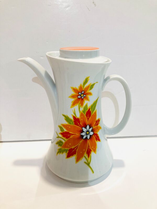 Set théière & 8 tasses années 70 winterling schwarzenback bavaria germany-retro-cuisine -vintage
