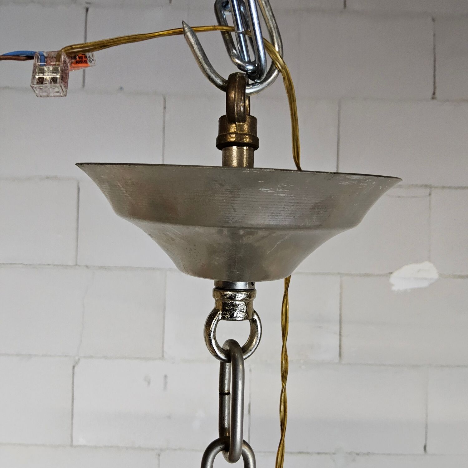 Vintage Italian crystal chandelier Venini Triedi Murano (1960s)