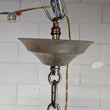 Vintage Italian crystal chandelier Venini Triedi Murano (1960s)