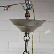 Vintage Italian crystal chandelier Venini Triedi Murano (1960s)
