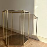 Brass and smoked glass console from the 70s