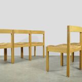 AZS / Chaises de salle à manger vintage en chêne (6) / Gerard Geytenbeek / Pays-Bas, années 1960