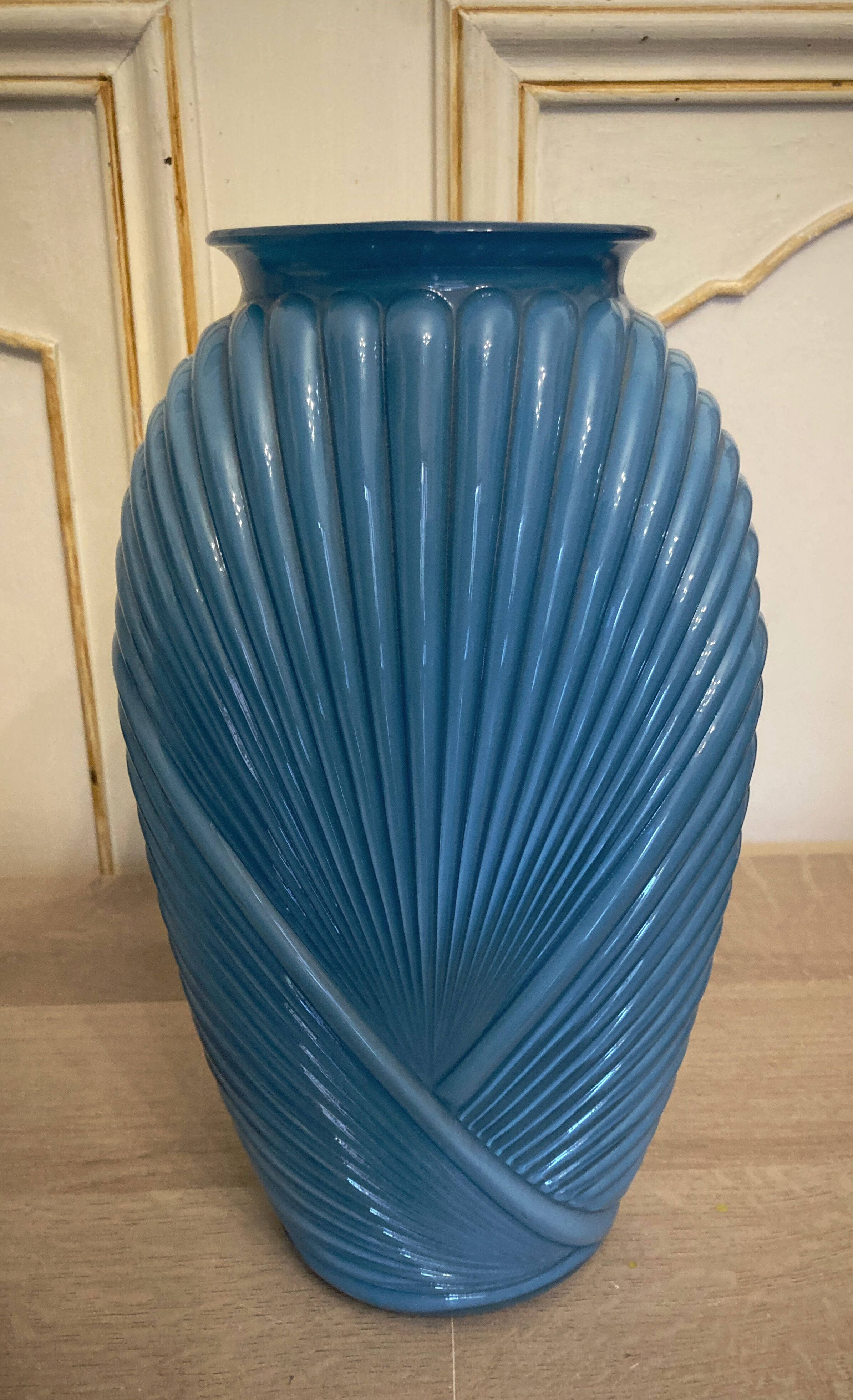 Opalescent Vase art deco hanch Hocking