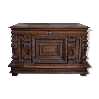 Coffre, bois, style néo-renaissance, xixème siècle