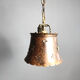 Brutalist copper pendant light, 1970s