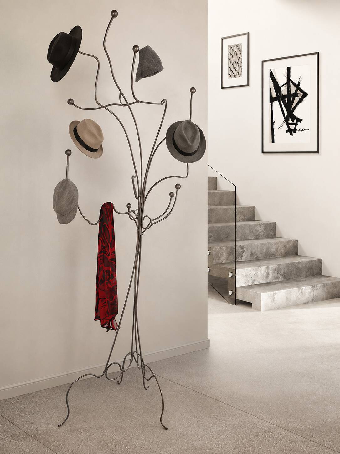 Hat stand – wrought iron art sculpture