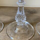 Set of two Arques crystal candle holders