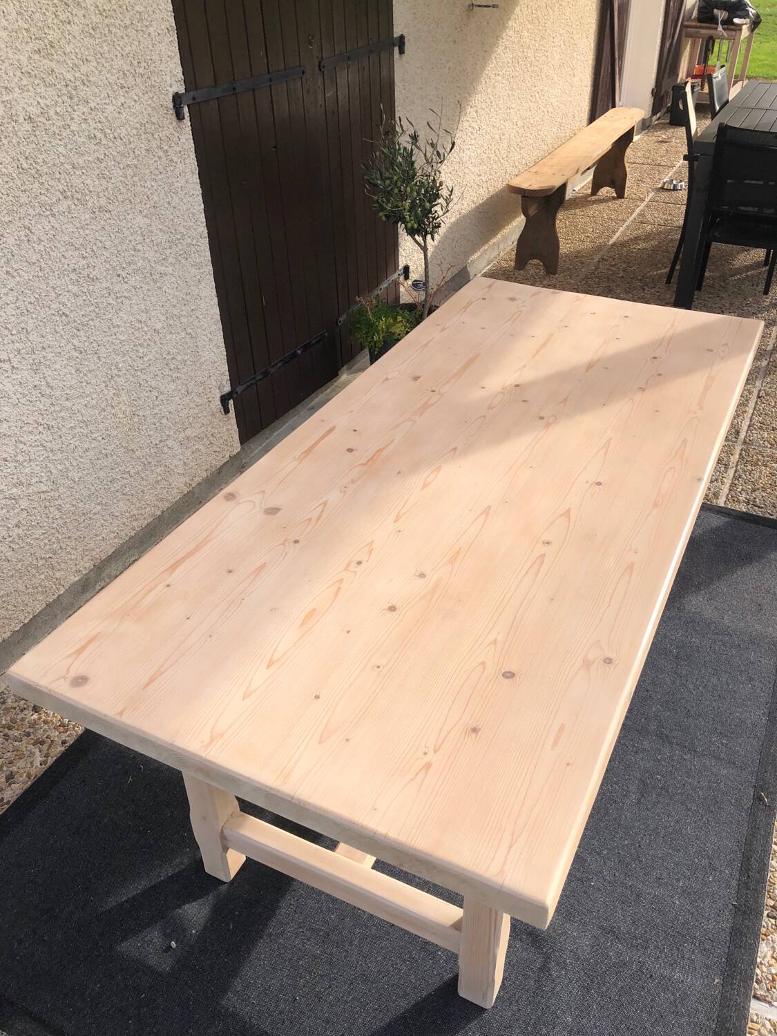 Solid wood dining table