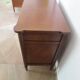 Louis XVI-style sideboard - 1 drawer - fluted legs - mahogany - solid wood