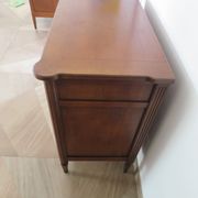 Louis XVI-style sideboard - 1 drawer - fluted legs - mahogany - solid wood