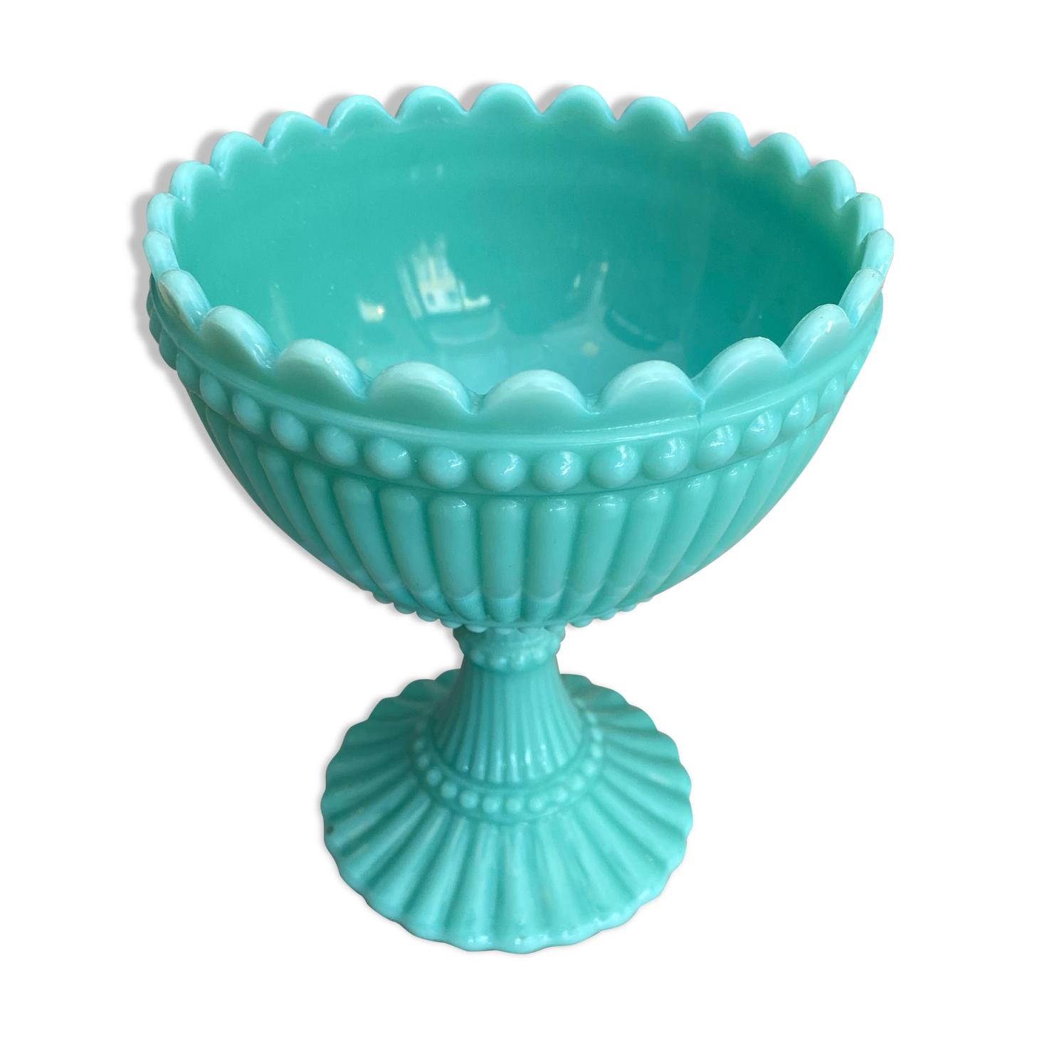 Opaline sugar bowl