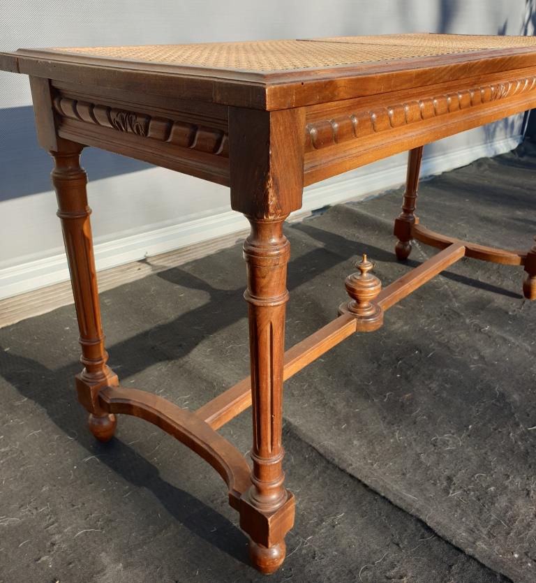 Louis XVI double-style canne piano bench