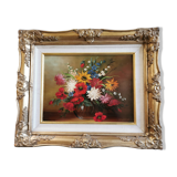 Tableau bouquet de fleurs dans un vase
