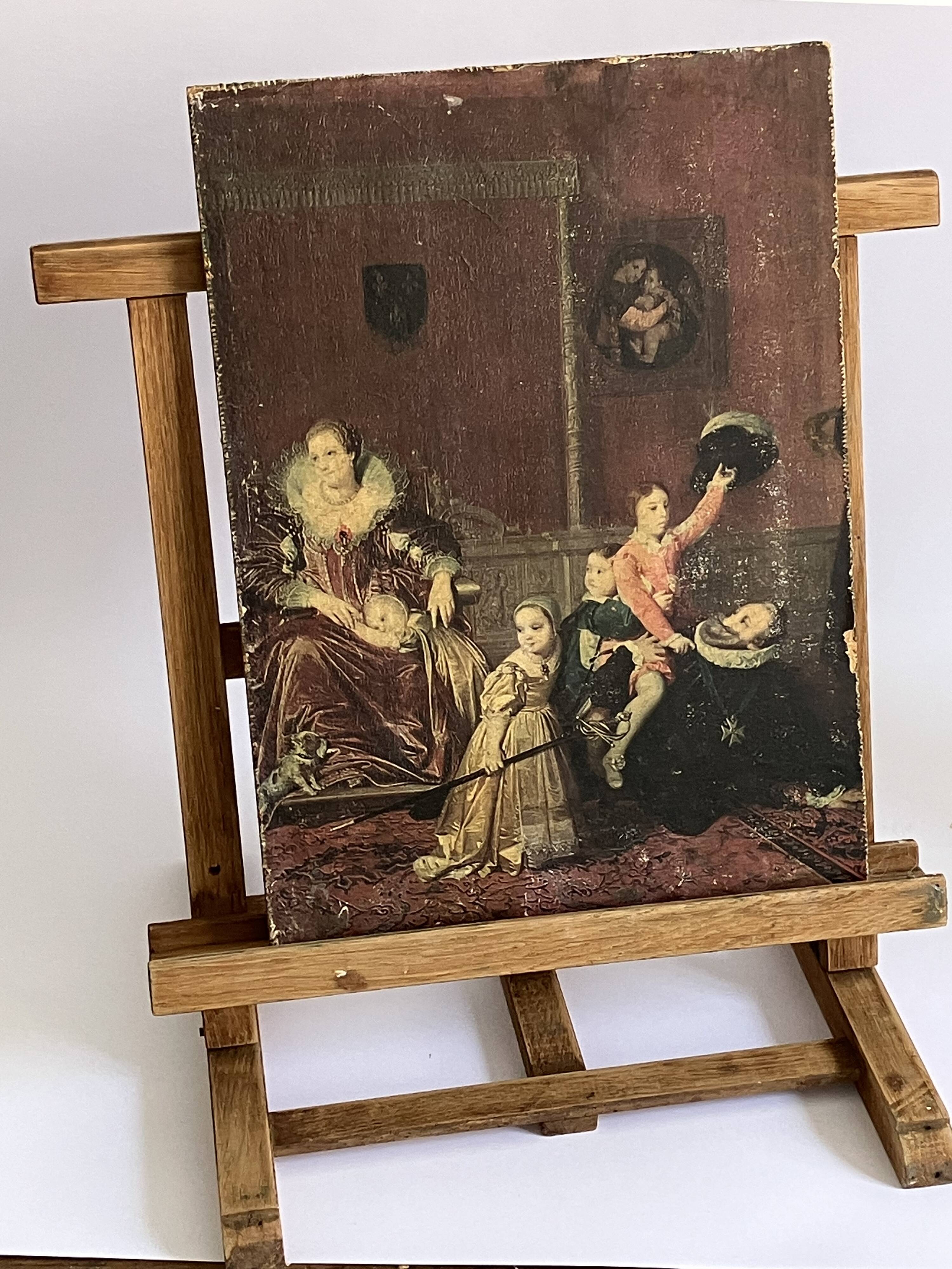 Old table easel, artist accessory