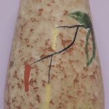 vintage painted mottled taupe West Germany vase Foreign