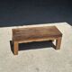 Petit banc en teck ancien rectangulaire quadripode d'Indonésie H20 L45