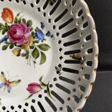 Openwork porcelain bowl with hand decoration – Von Schierholz manufactory in Plaue