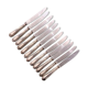 Series of 12 silver metal table knives, Ercuis Goldsmith