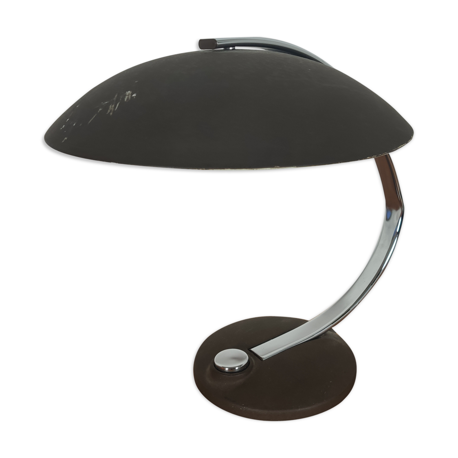 Hillebrand, chrome and metal 60/70s lay lamp