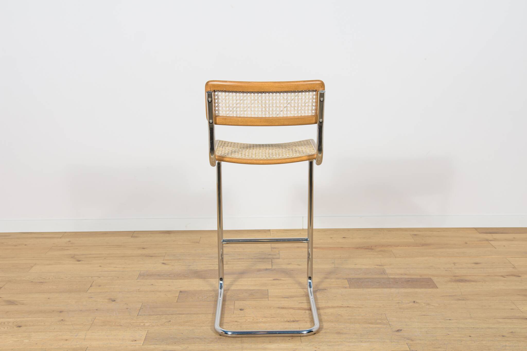 Chrome-Plated Bar Stools Typ Cesca, Italy, 1970s