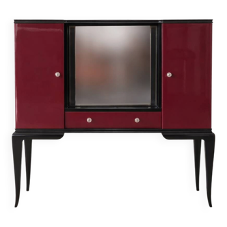 Art Deco high-gloss secretaire–vanity cabinet, Germany, 1930s