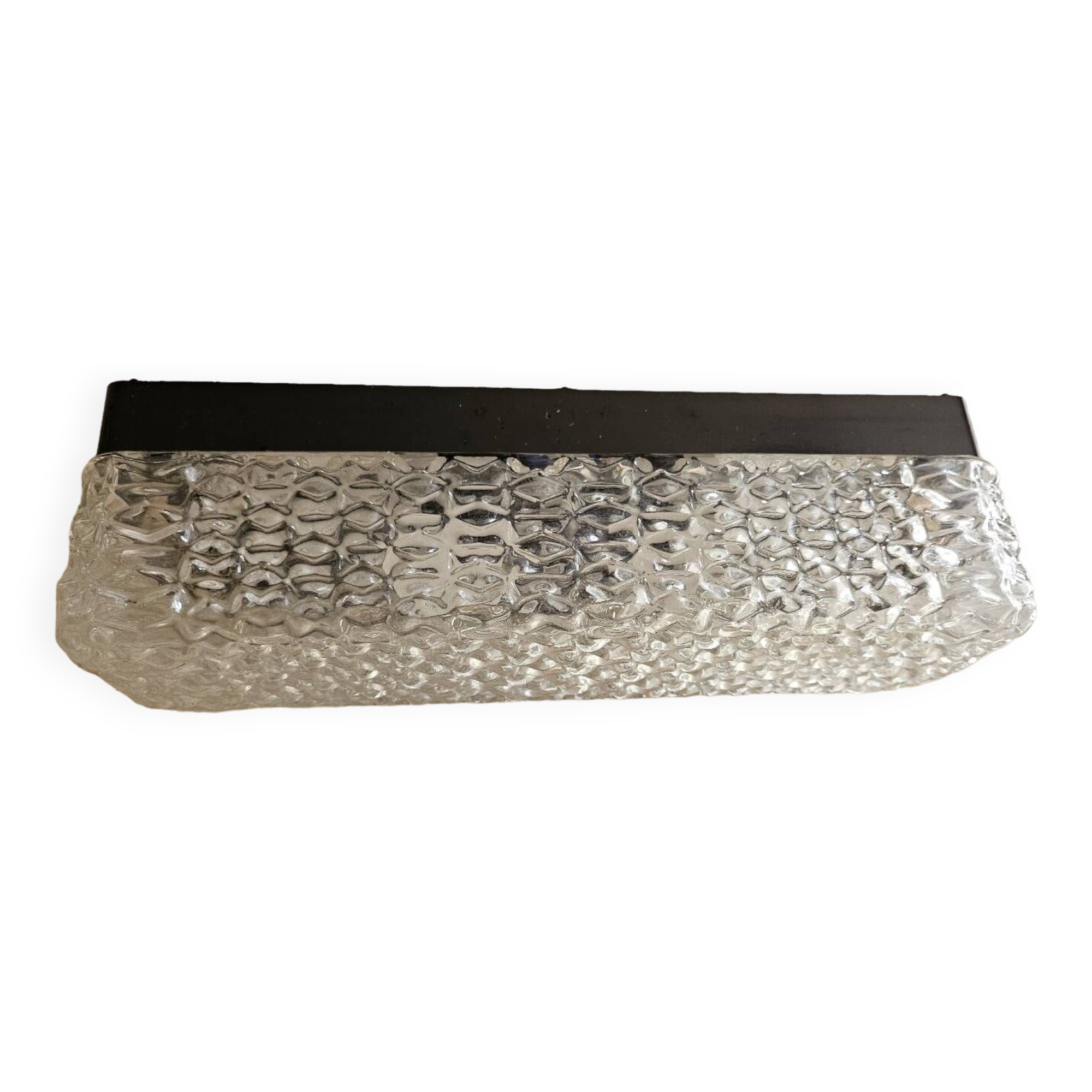 Hammered glass wall light