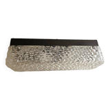 Hammered glass wall light