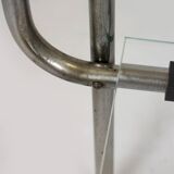 Large Bauhaus Functionalist Plant Stand in Chromed Steel and Glass, Former