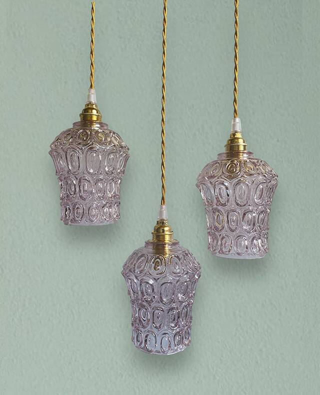 Lilac molded glass globe