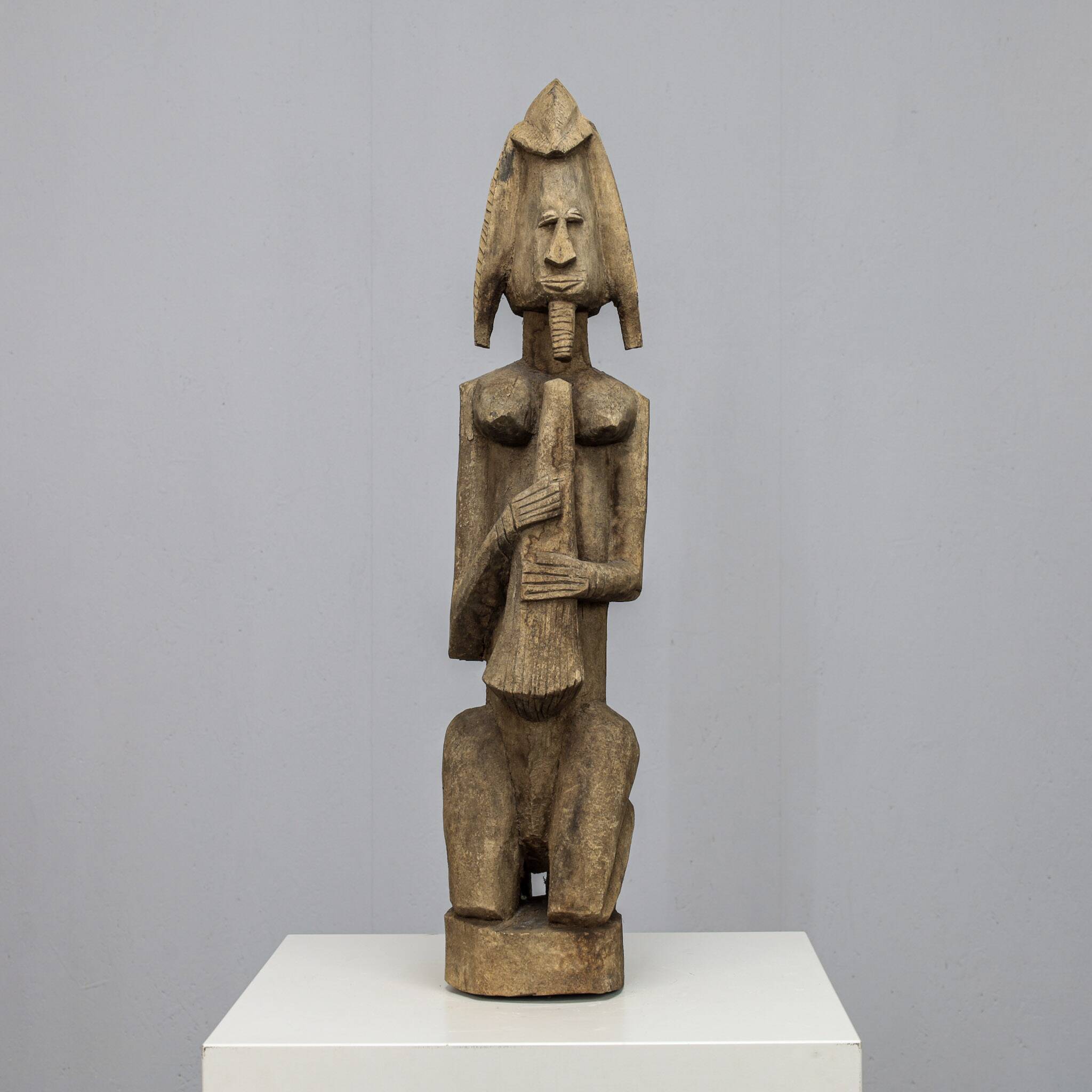 Hand-carved Dogon style female sculpture, Africa, 1970s