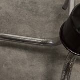 Parrot coat rack 16 hooks industrial in chromed metal and base + black balls 1960