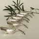 Lot de 6 porte-couteaux en métal argenté en forme de cygne ou d'oie décoration de table festive