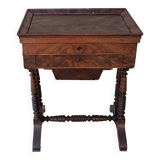 Travailleuse Louis Philippe en acajou