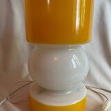 Lampe Vintage • Verre Bicolore • Space Age • 1980