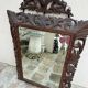 Miroir en bois sculpté - glace biseautée-  début xxème