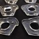 Pukeberg Sweden glass towel rings